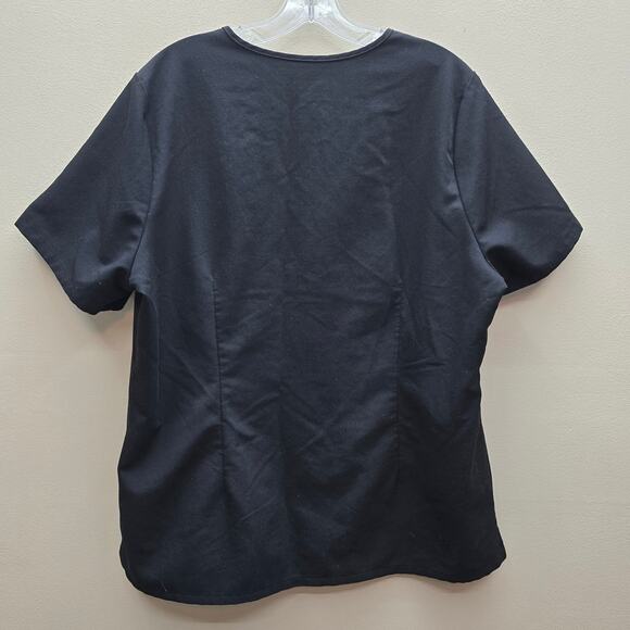 Figs Technical Collection V-Neck Scrub Shirt Top Nurse Doctor Work Black Size XL - Picture 2 of 5